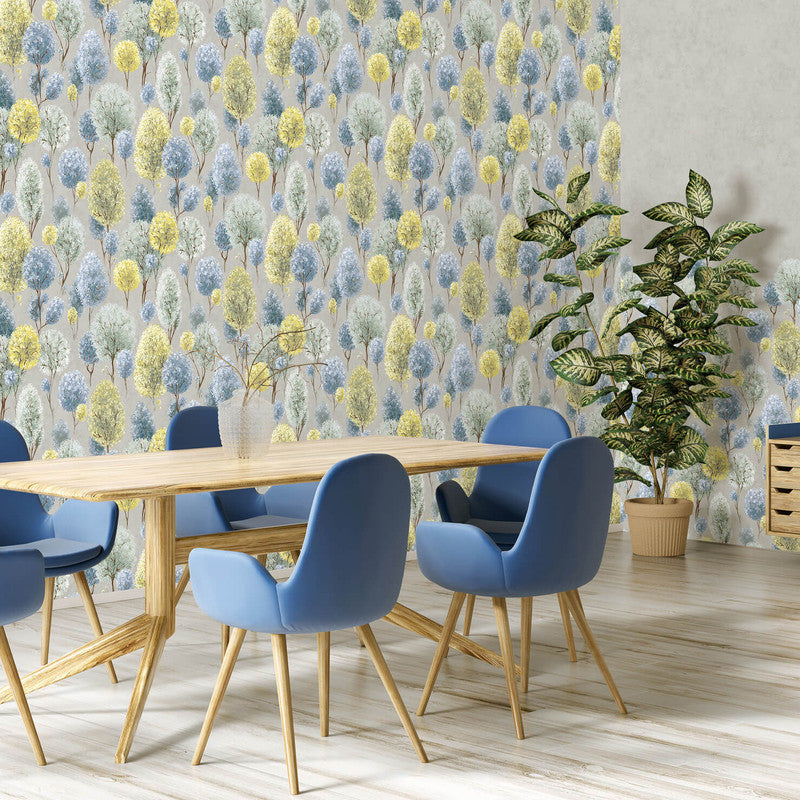 Tilia Wallpaper in Citron Stone