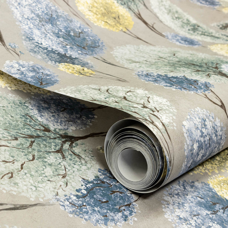 Tilia Wallpaper in Citron Stone