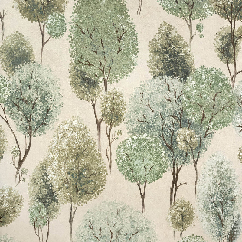 Tilia Wallpaper in Sage Greyish