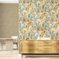 Tilia Wallpaper in Mandarine Clay