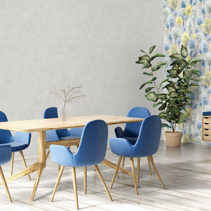 Tilia Plain Wallpaper in Stone