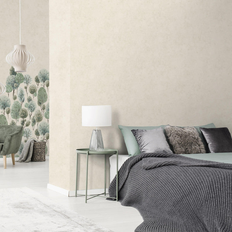 Tilia Plain Wallpaper in Greyish
