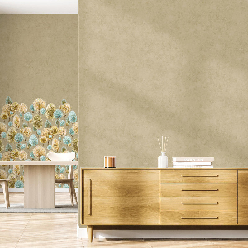 Tilia Plain Wallpaper in Clay