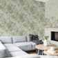 Monstera Wallpaper in Olive Sage