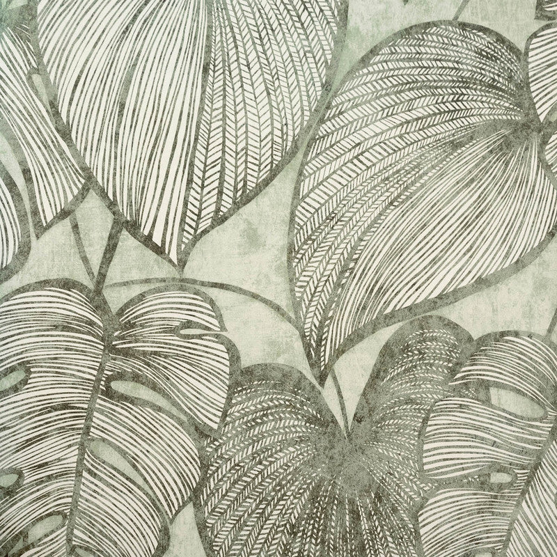 Monstera Wallpaper in Olive Sage