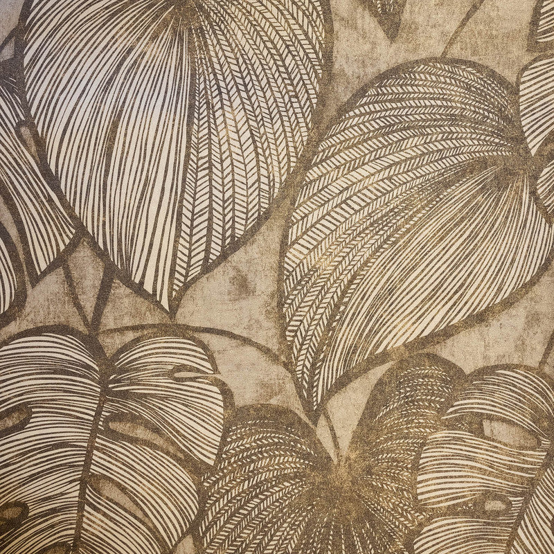 Monstera Wallpaper in Black Walnut