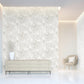 Monstera Wallpaper in Mirror White