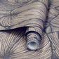 Monstera Wallpaper in Navy Ash