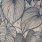 Monstera Wallpaper in Navy Ash