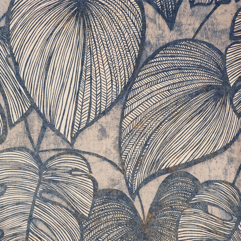 Monstera Wallpaper in Navy Ash