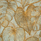 Monstera Wallpaper in Gold Teal