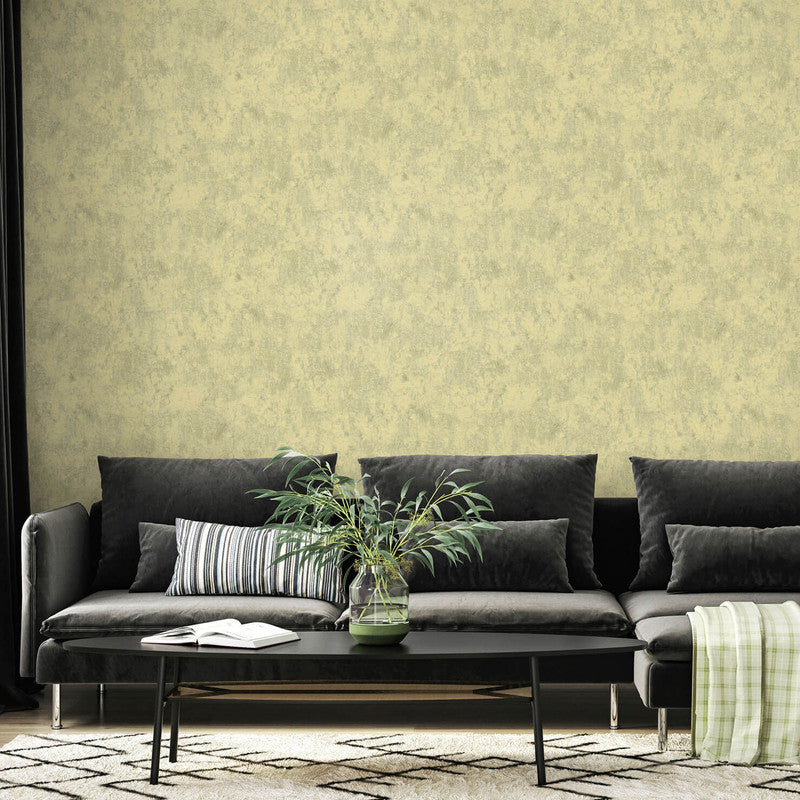 Monstera Plain Wallpaper in Lime