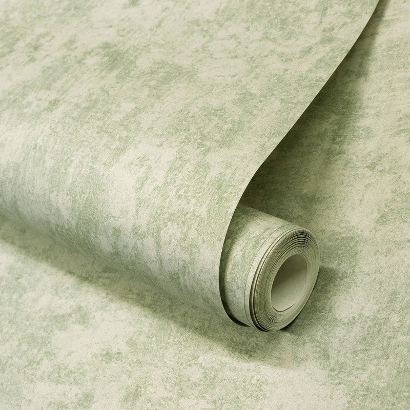 Monstera Plain Wallpaper in Sage