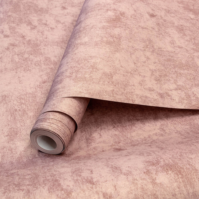 Monstera Plain Wallpaper in Blush