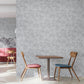 Monstera Plain Wallpaper in Mid Lead