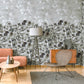 Paeonia Twinwall Wall Mural in Navy Ash