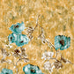 Petunia Twinwall Wall Mural in Petrol Honey
