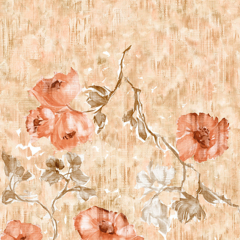 Petunia Twinwall Wall Mural in Aurora Red Peach