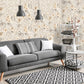 Petunia Twinwall Wall Mural in Apricot Greyish