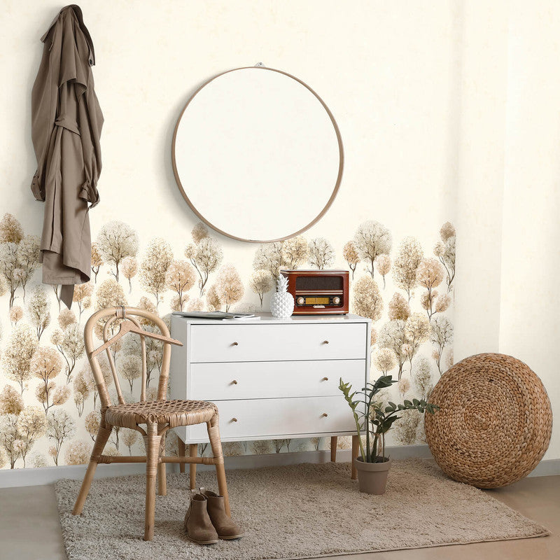 Tilia Twinwall Wall Mural in Cord Cream