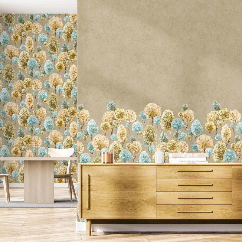 Tilia Twinwall Wall Mural in Mandarine Clay