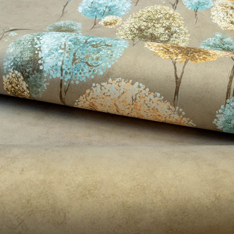 Tilia Twinwall Wall Mural in Mandarine Clay