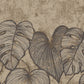 Monstera Twinwall Wall Mural in Black Walnut
