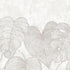 Monstera Twinwall Wall Mural in Mirror White