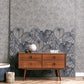 Monstera Twinwall Wall Mural in Navy Ash