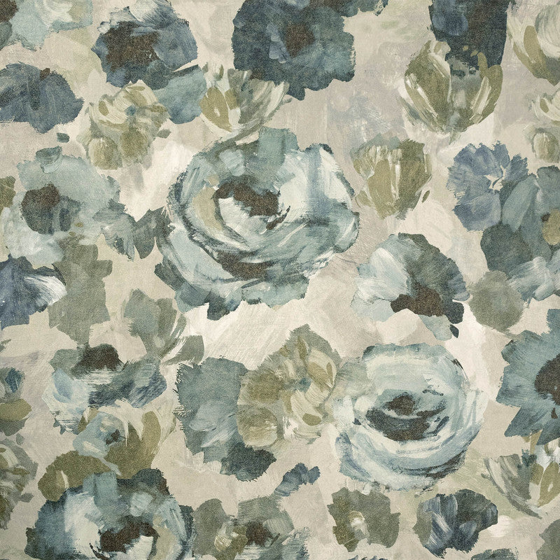 Paeonia Wallpaper in Smaragd Grey