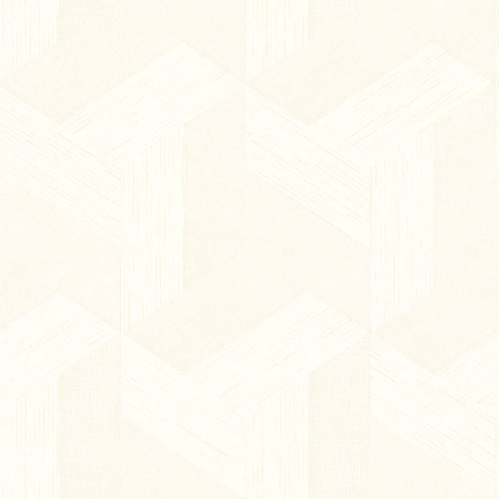 Synergy Geometric Wallpaper in White