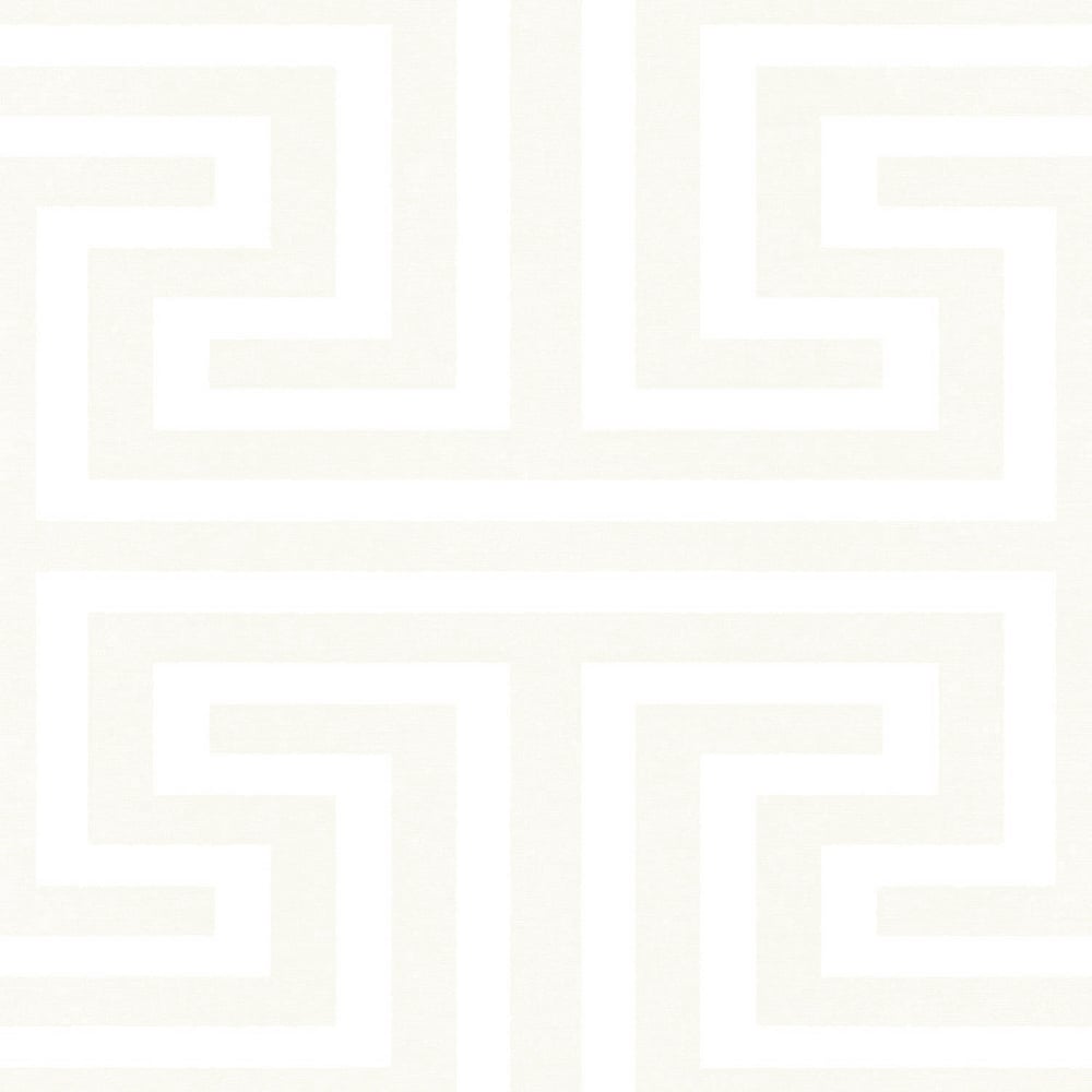 Sample Synergy Geometric Wallpaper in White Neutral