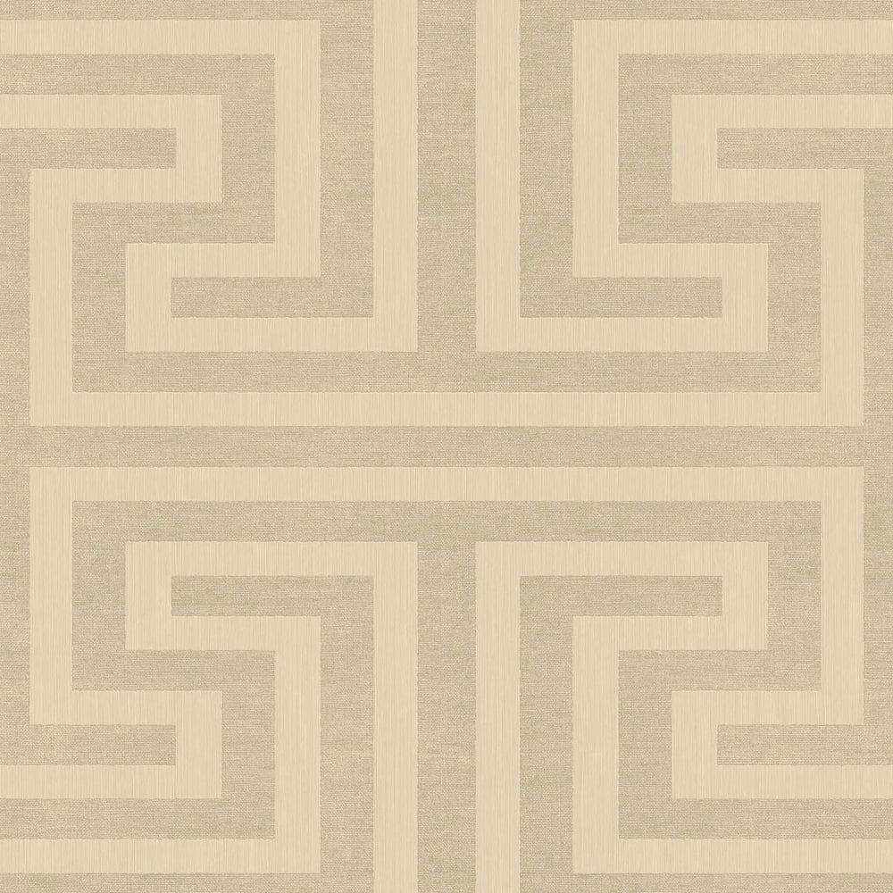 Synergy Geometric Maze Wallpaper in Beige