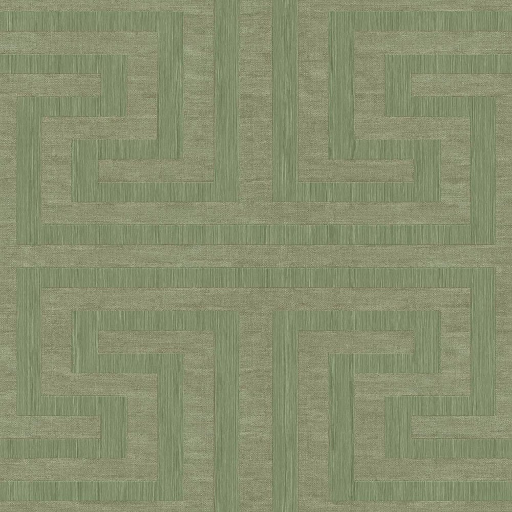 Synergy Geometric Maze Wallpaper in Green