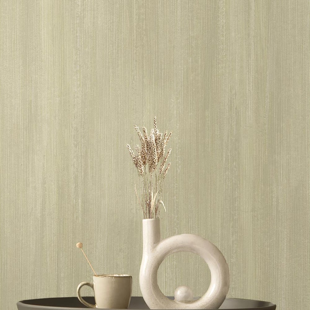 Synergy Stripe Texture Wallpaper in Beige Neutral