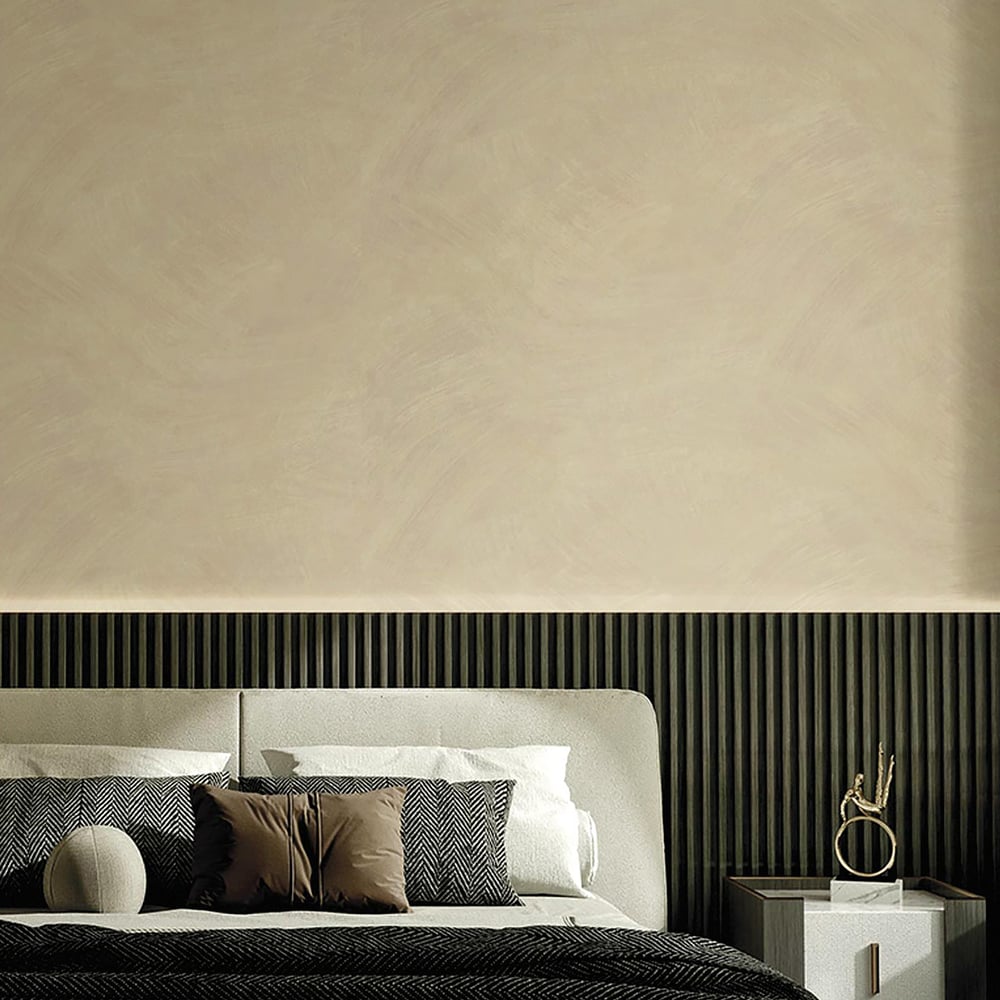 Synergy Brushed Texture Wallpaper in Beige