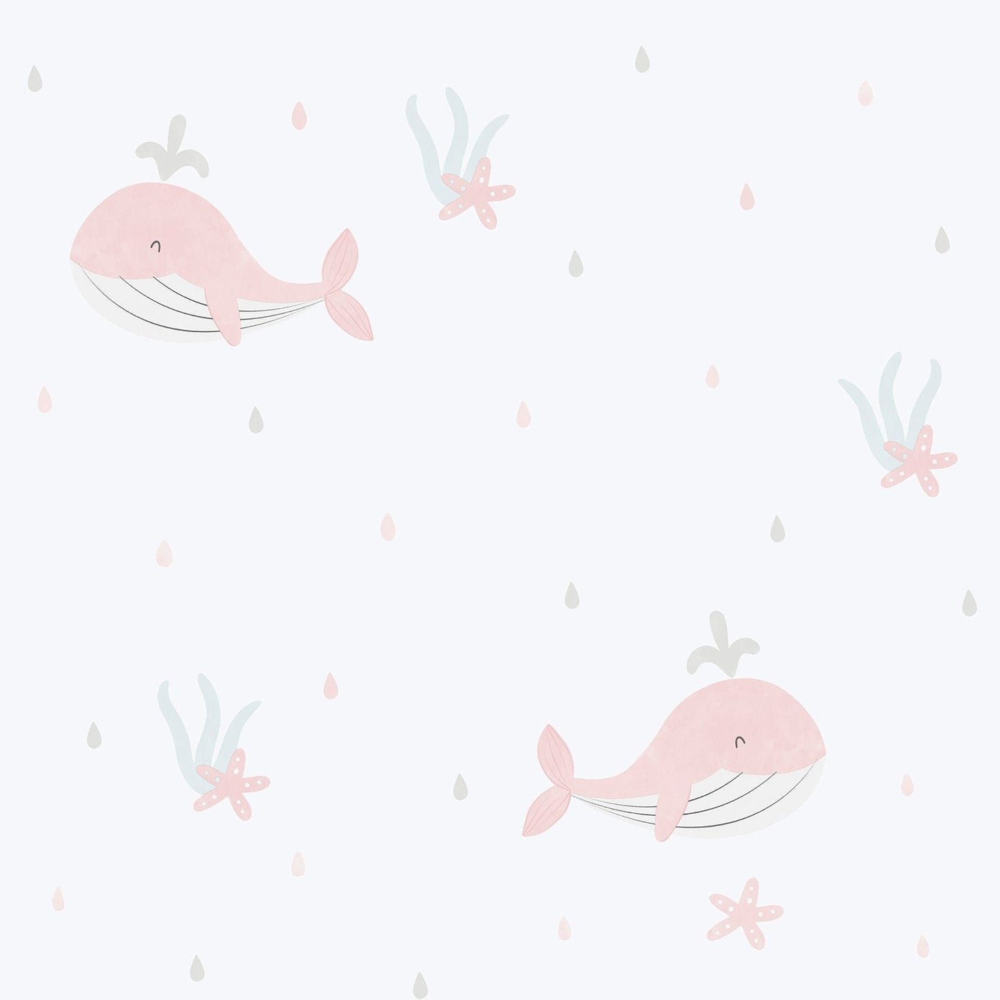 Bambino Little Whales In Pink Galerie Wallcoverings 281 1 1