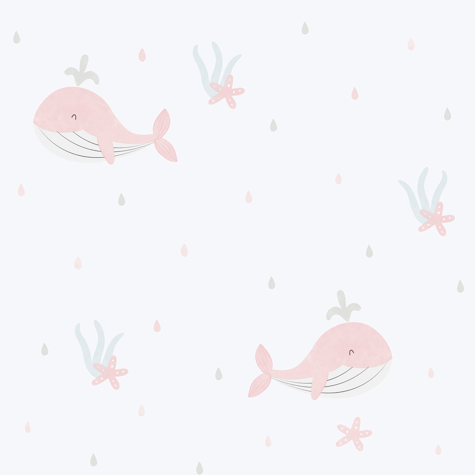 Bambino Little Whales In Pink Galerie Wallcoverings 281 1 1