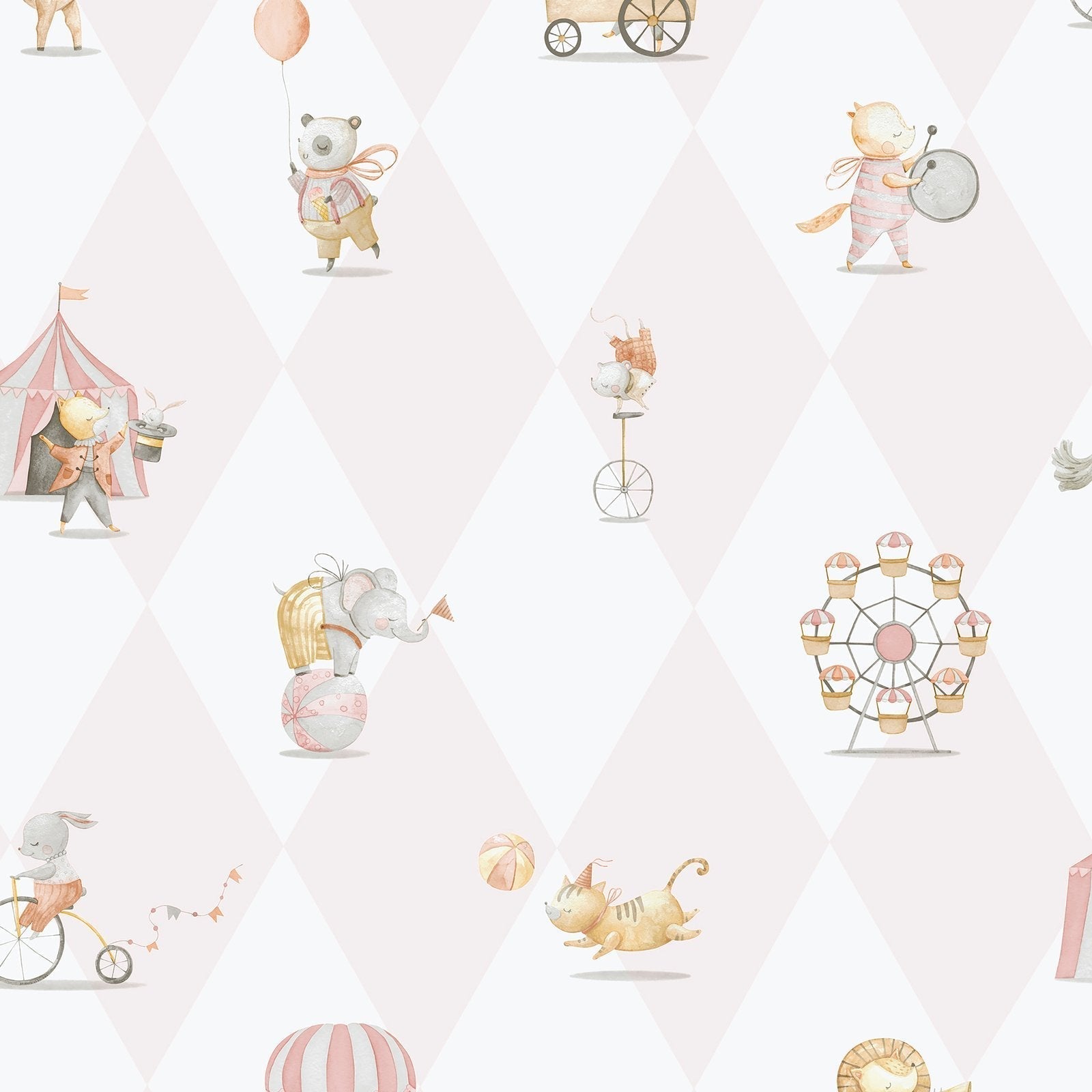 Bambino Cirque In Pink Galerie Wallcoverings 282 1 1