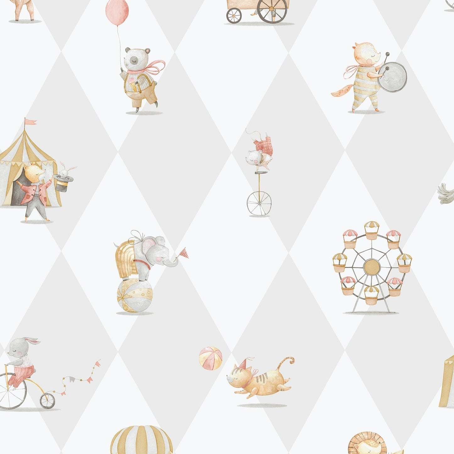 Bambino Cirque In Silver Grey Galerie Wallcoverings 282 3 1