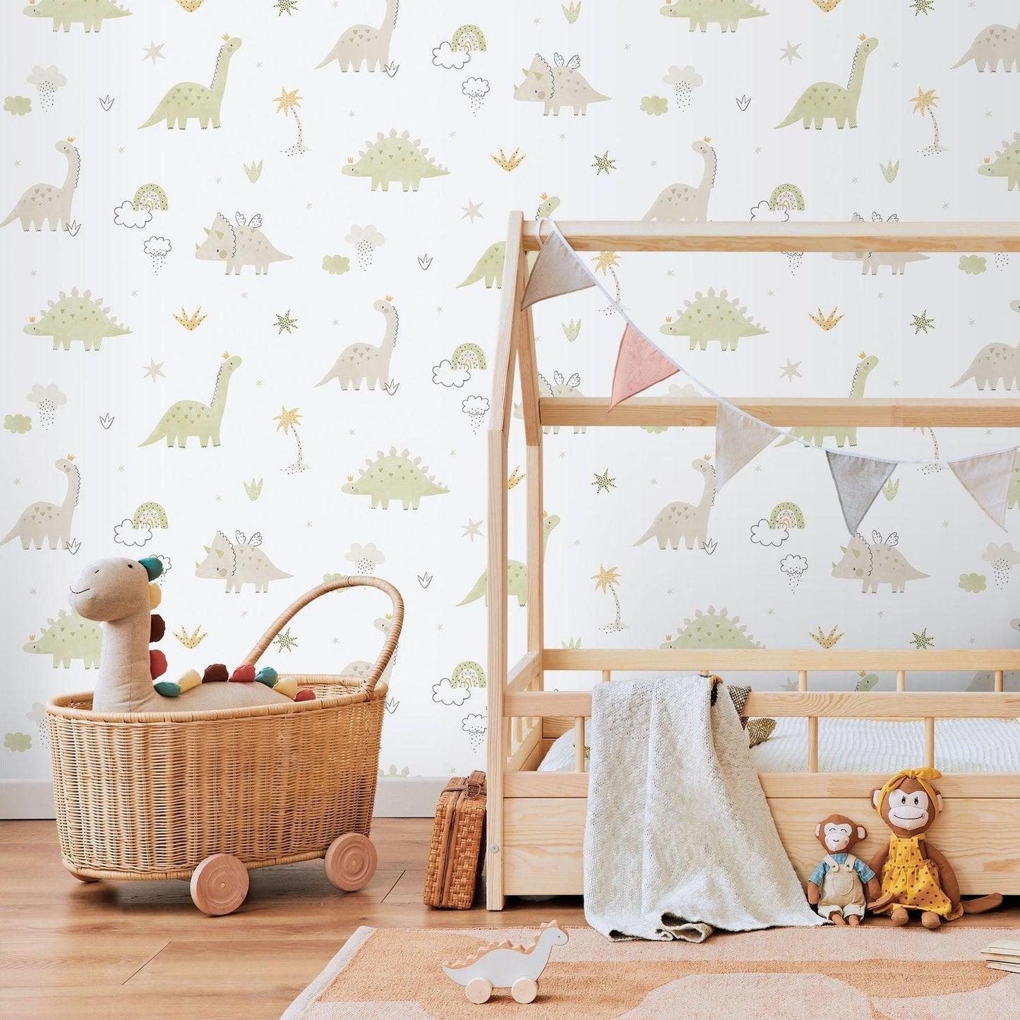 Bambino Dino In Green Galerie Wallcoverings 283 3 2