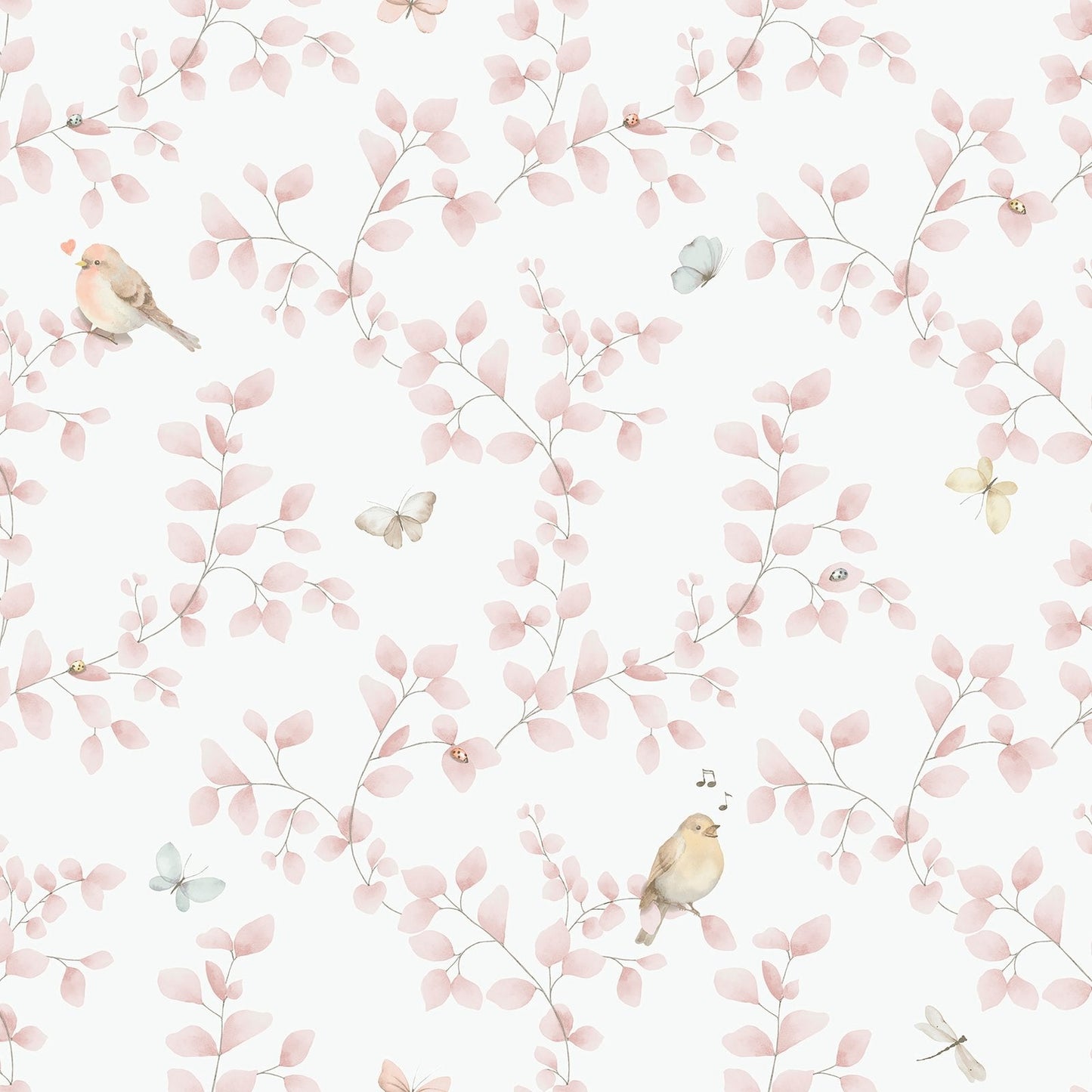 Bambino Birdy In Pink Galerie Wallcoverings 284 1 1