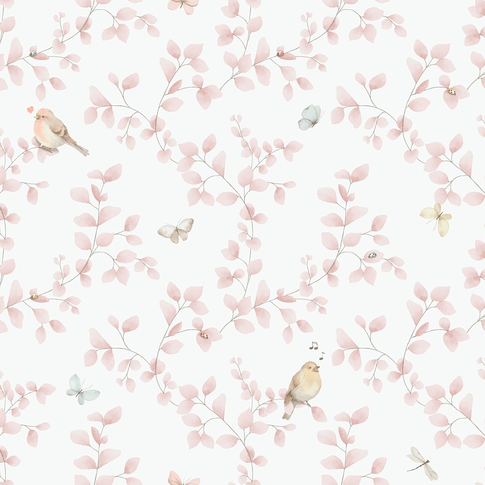 Bambino Birdy In Pink Galerie Wallcoverings 284 1 1