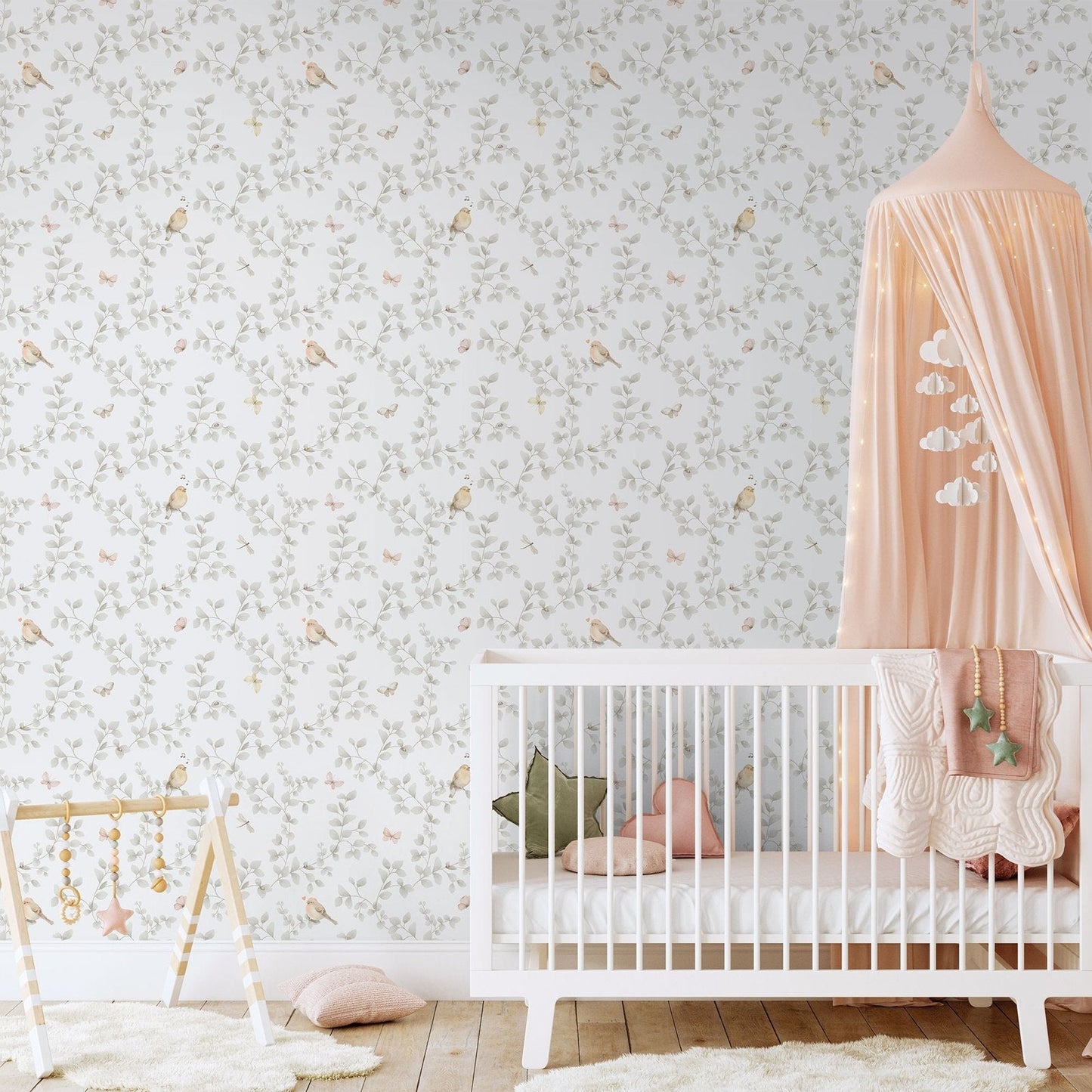 Bambino Birdy In Silver Grey Galerie Wallcoverings 284 2 2