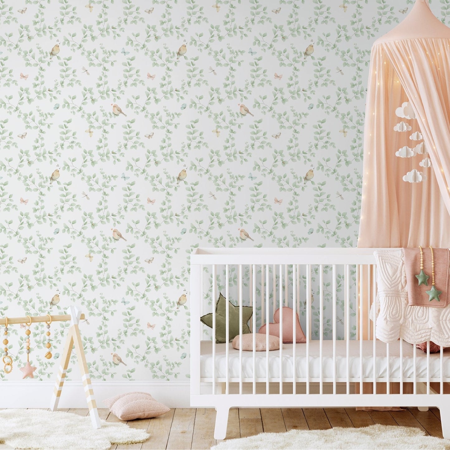 Bambino Birdy In Green Galerie Wallcoverings 284 3 2