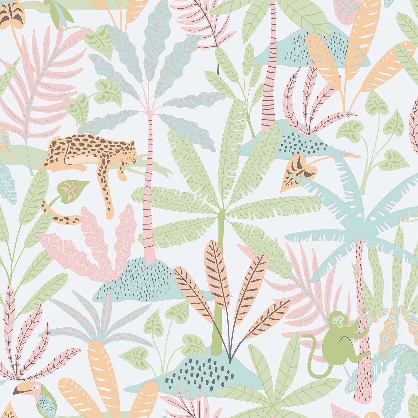 Bambino Jungly In Pink Galerie Wallcoverings 286 1 1