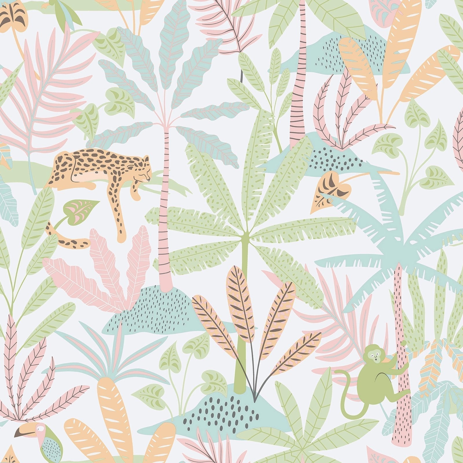 Bambino Jungly In Pink Galerie Wallcoverings 286 1 1