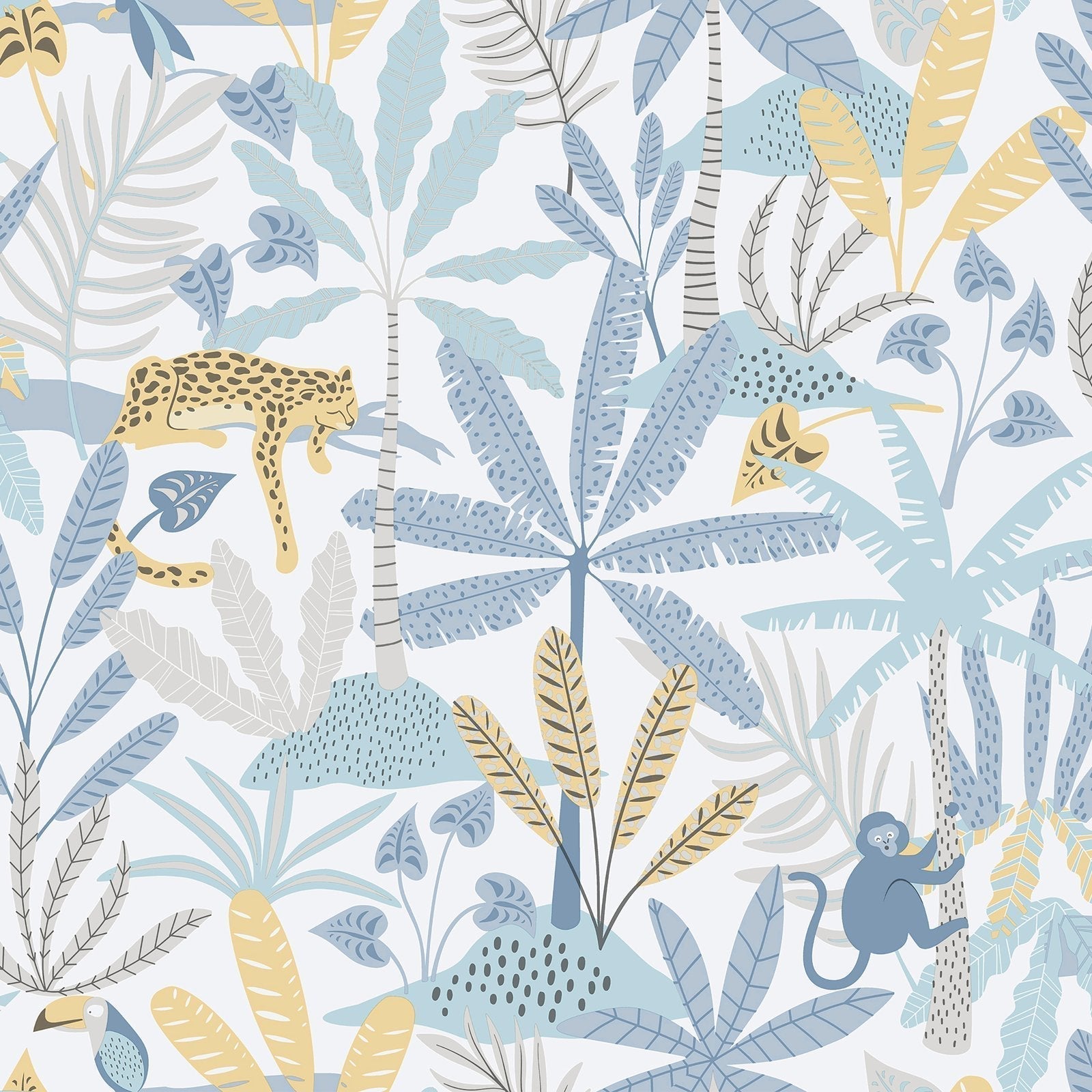 Bambino Jungly In Blue Galerie Wallcoverings 286 2 1