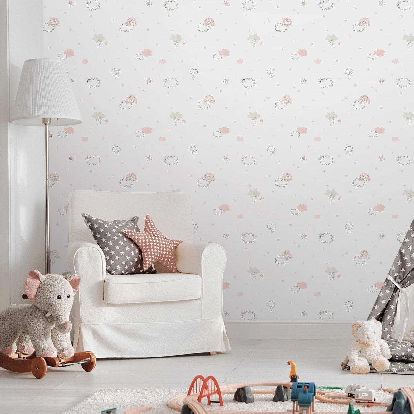 Bambino Rainbow In Pink Galerie Wallcoverings 288 1 2