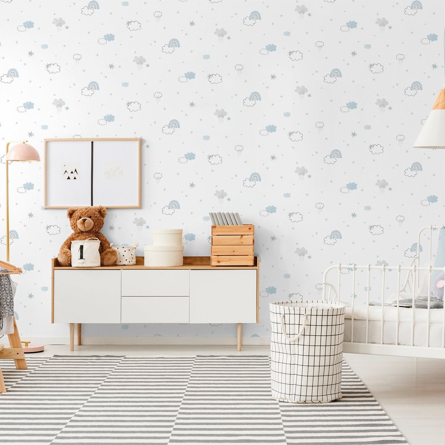 Bambino Rainbow In Blue Galerie Wallcoverings 288 2 2
